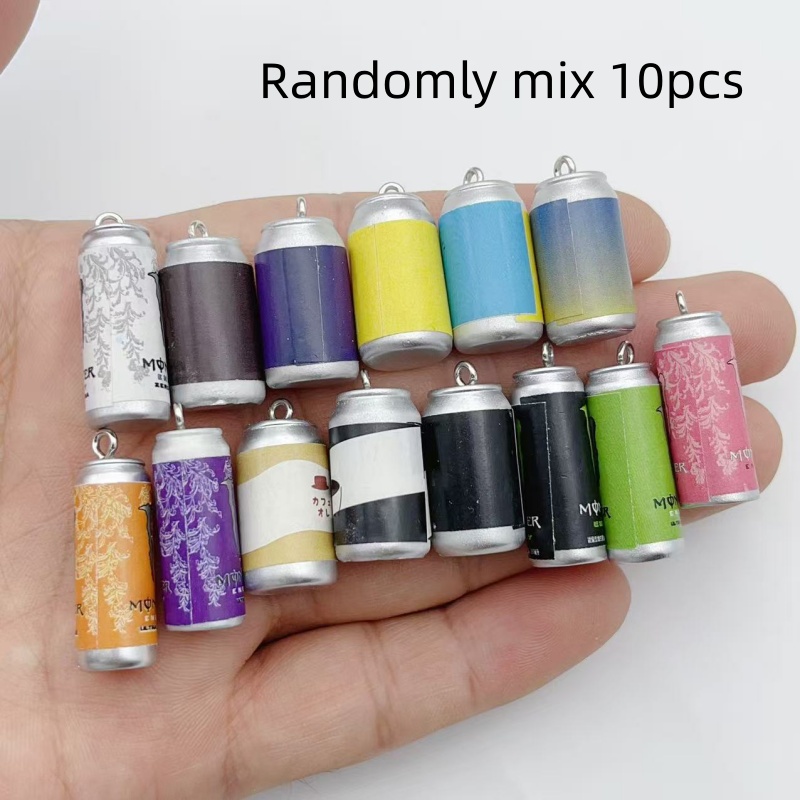 Phone Accessories Charms - 10 шт. миниатюрных имитационных брелоков-баночек для