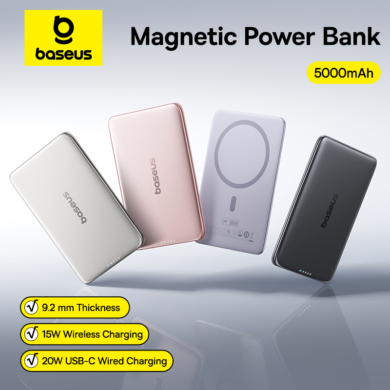 Power Bank Slim - Baseus 5000 мАч Магнитный внешний аккумулятор