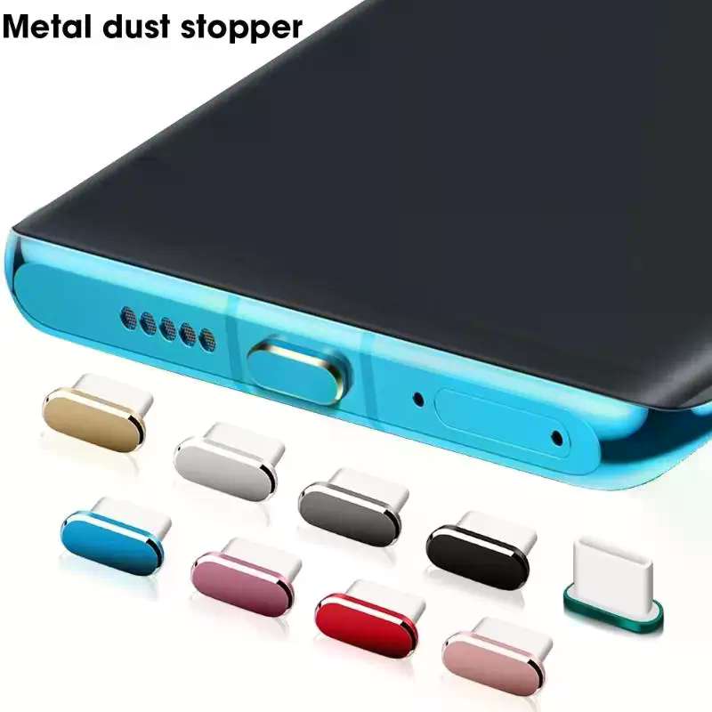 Phone Accessories For 11 Year Old Girl - Металлическая заглушка для порта USB-C, защита