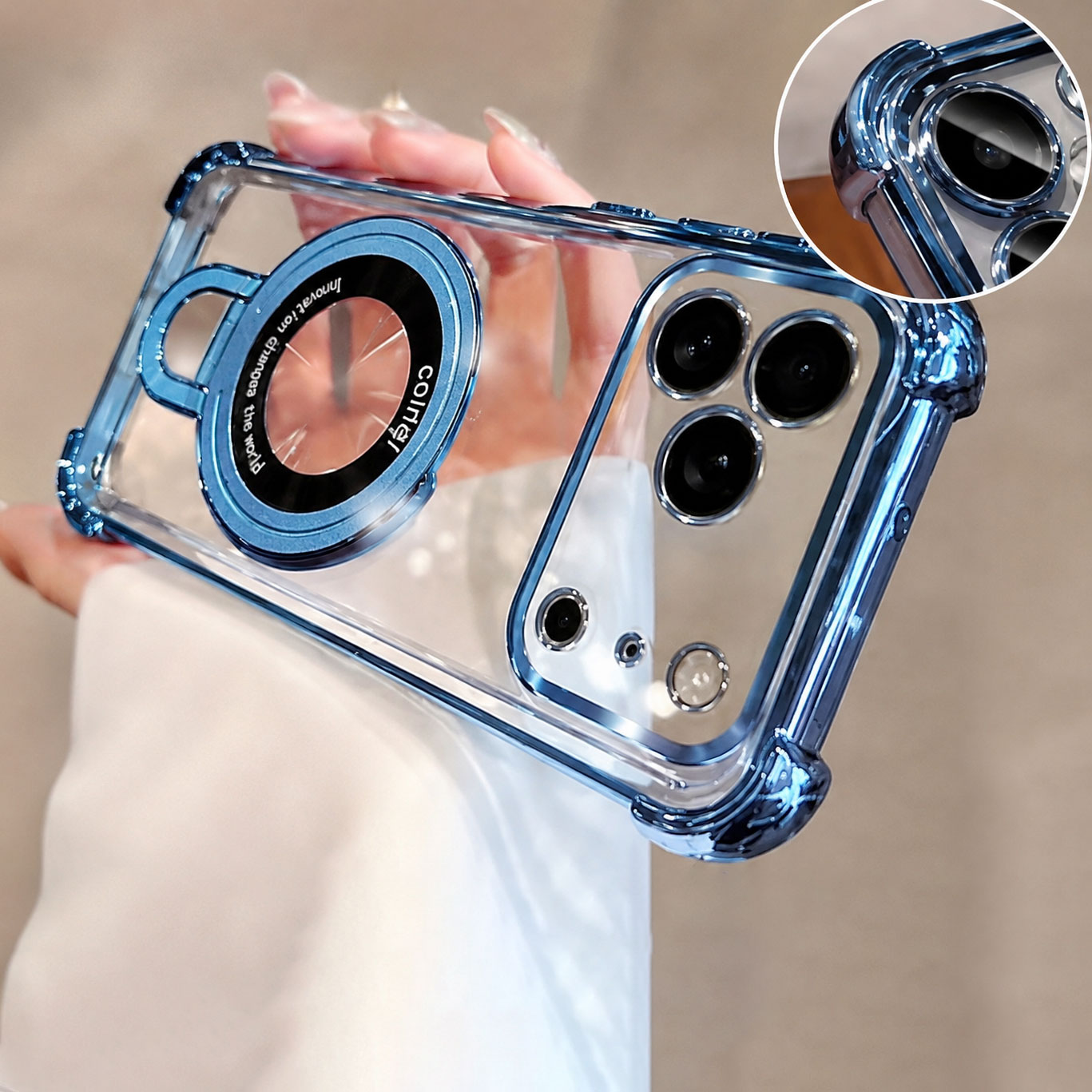Роскошный прозрачный чехол с п – обзор и цена Phone Kickstand Ring