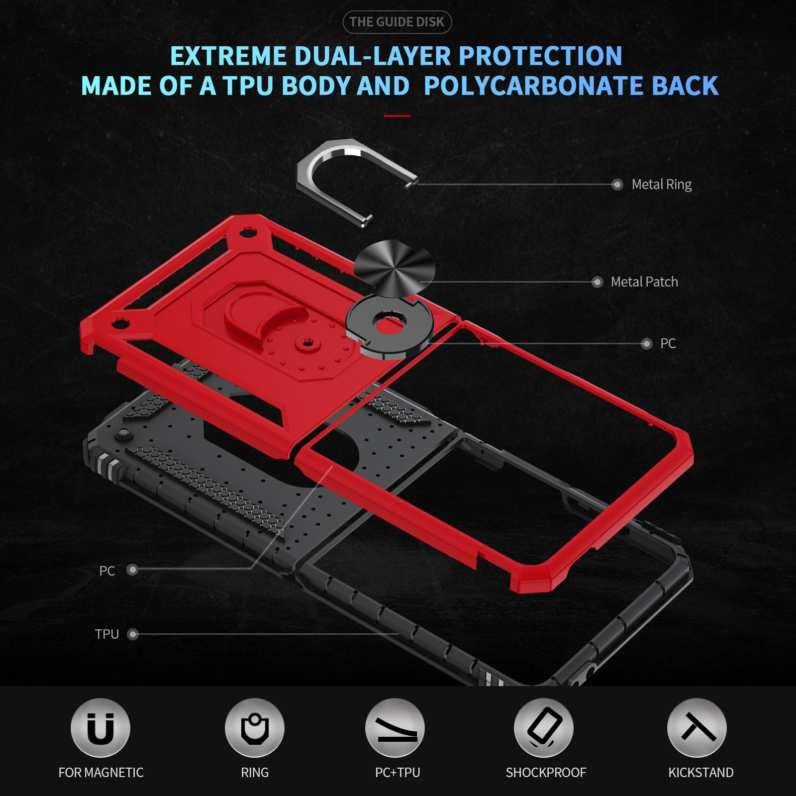 Противоударный чехол для телеф – обзор и цена Phone Kickstand Ring