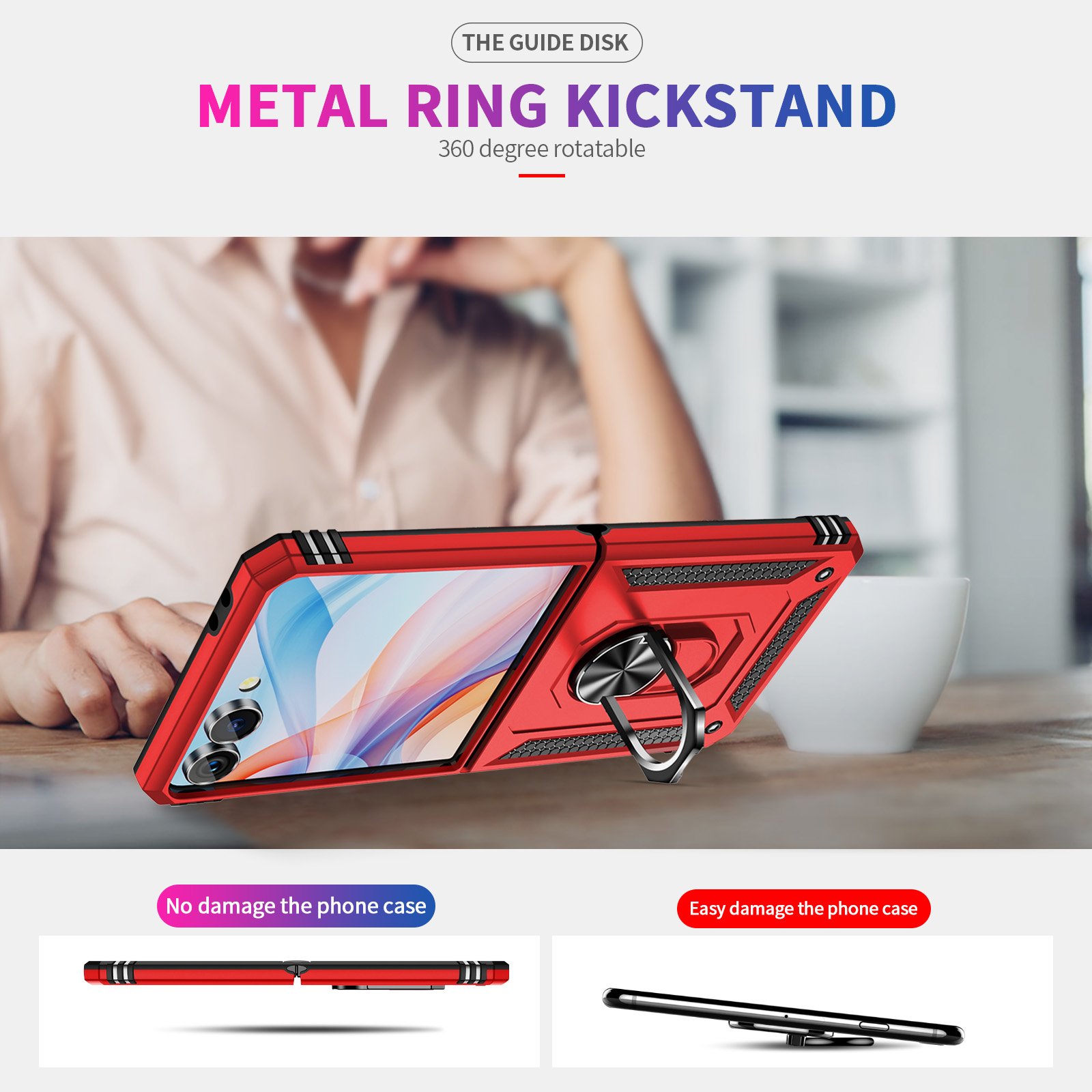 Противоударный чехол для телеф – обзор и цена Phone Kickstand Ring