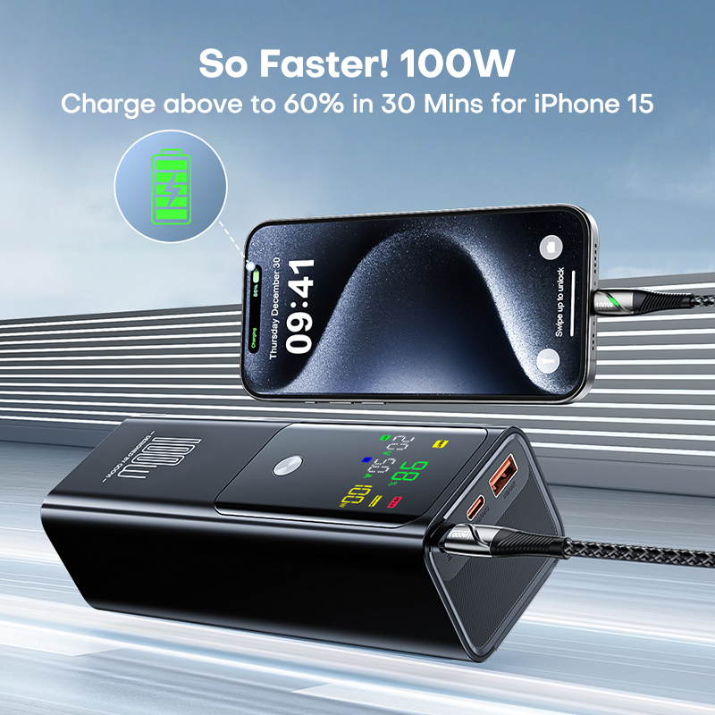 QOOVI PD 100 Вт Power Bank 200 – обзор и цена Power Bank Slim